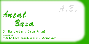 antal basa business card